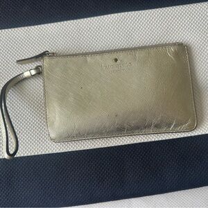 Kate Spade Metallic Gold wristlet / coin purse